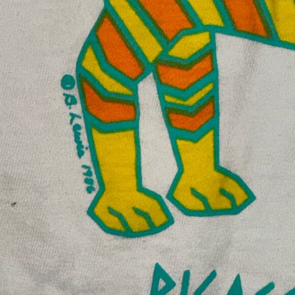 Vintage Hanes 1980s Picasso’s‎ Cat Tee Single Stitch Sz M Picasso - Picture 3 of 5